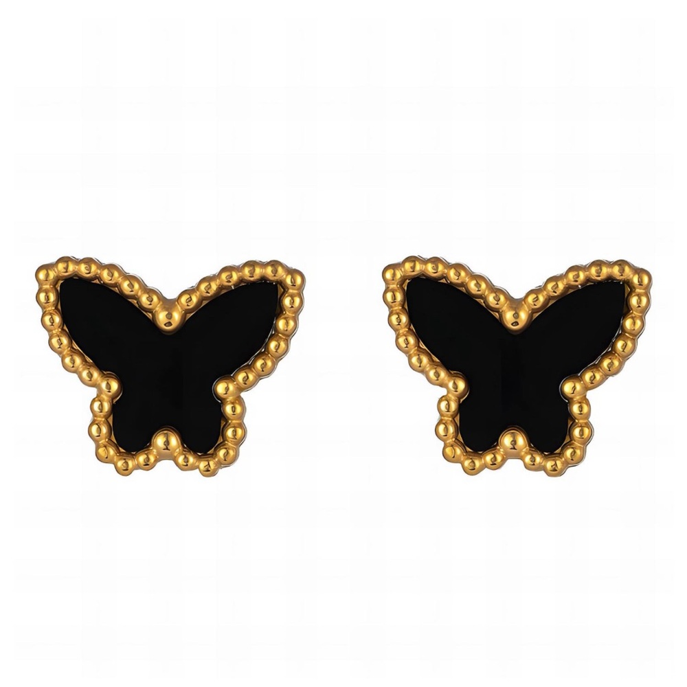 18K GOLD PLATED STAINLESS STEEL "BUTTERFLIES"